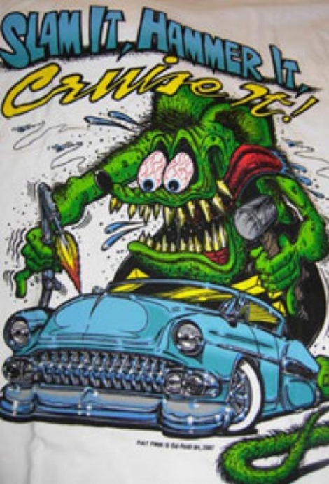 Rat Fink is one of the several hotrod characters created by one of 